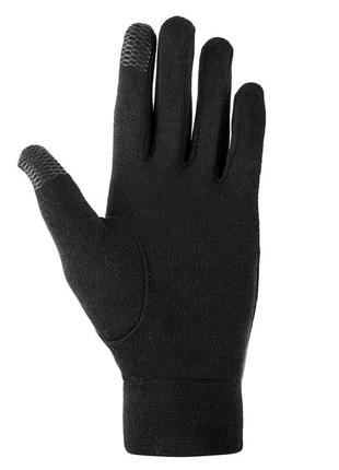 Шелковые внутренние перчатки trek 500 для горного трекинга – черные - s1 фото