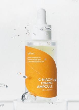 Осветляющая ампула с витамином с и ниацинамидом isntree c-niacin toning ampoule 50ml