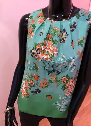 Блуза с ярким цветочным принтом, размер 46-48