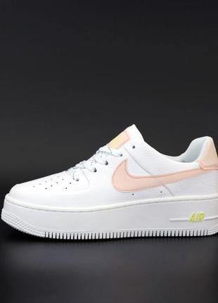 Женские кроссовки nike air force 1 sage white pinj1 фото