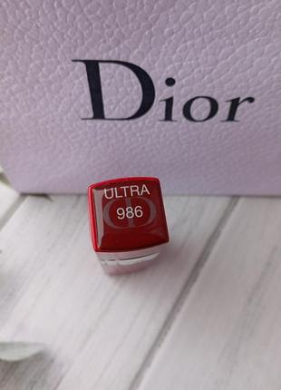 Стойкая увлажняющая помада для губ rouge dior ultra rouge3 фото