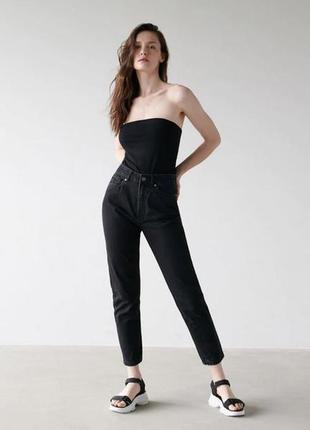 Джинсы мом sinsay, бананы