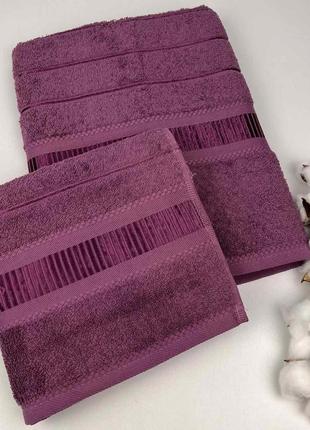 Набір рушників 2 шт bridge collection model-2 фіолетовий у фірмовій коробці