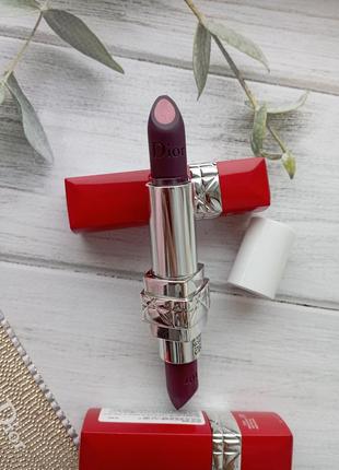 Матовая помада с металлическим сиянием dior rouge dior double rouge3 фото