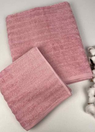 Набор полотенец 2шт bridge collection model-3 розовый