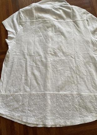 Блуза трикотаж мереживо прошва сорочка white stuff 12 (40) uk 🇬🇧 2