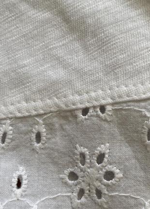 Блуза трикотаж мереживо прошва сорочка white stuff 12 (40) uk 🇬🇧 6
