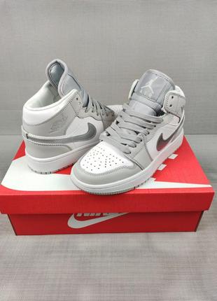 Nike air jordan 1 white&gray