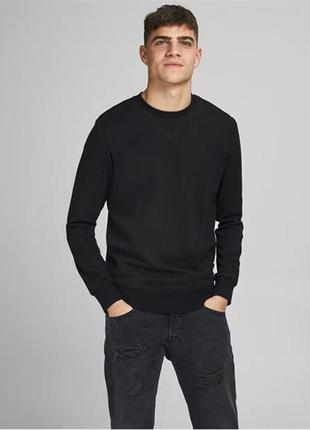 Свитшот jack and jones basic black1 фото