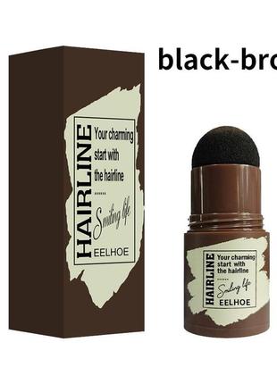 Штамп пудра крем 10 багаторазових трафаретів форм black-brown