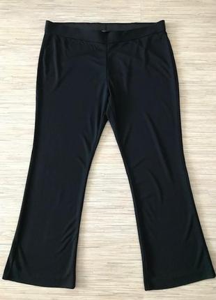 Комфортные черные трикотажные брюки от marks&spencer, размер 20, укр 54-56-58