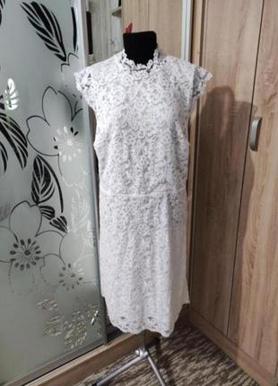 Новое нарядное ажурное платье с открытой спиной 54-56 размер4 фото
