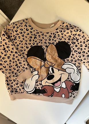 Свитшот hm, світшот hm, толстовка mickey, кофта hm
