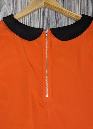 Оранжевая шифоновая блуза redherring #8812 фото