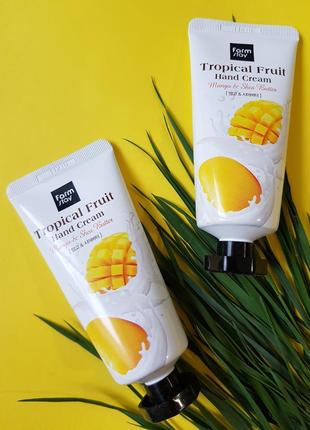 Крем для рук  farm stay tropical fruit hand cream mango & shea butter "тропические фрукты" с манго и маслом ши1 фото