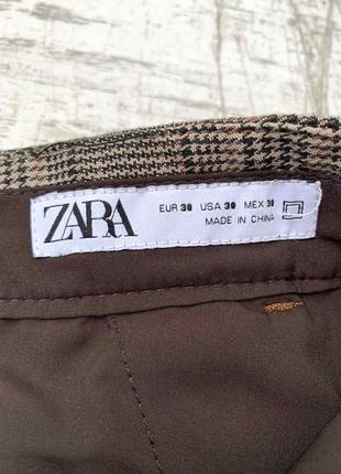 Чоловічі укорочені звужені штани штани zara з віскози8 фото