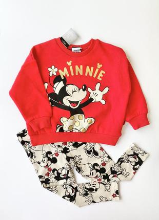 Красивый нарядный костюм свитшот леггинсы mickey disney george