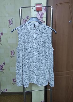 Фирменная легенькая шифоновая блуза в горошек vero moda р.м (индия)