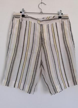 Льняные шорты полосатые