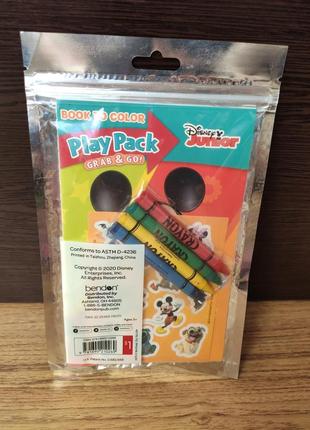 Детская раскраска с карандашами и стикерами  play pack мини маус вампирина   disney