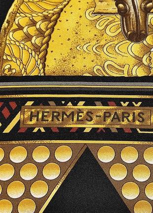 Шовковий шарф hermes l'or des chefs4 фото