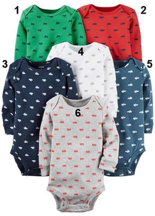 Бодики 3м, 6м carters для мальчика поштучно