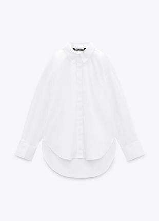 Бавовняна сорочка оверсайз zara