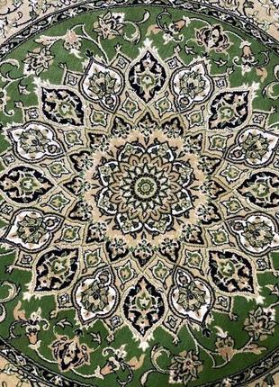 Круглый ковер фаравахар летний сад 148х148 см шерсть и шелк ручная работа