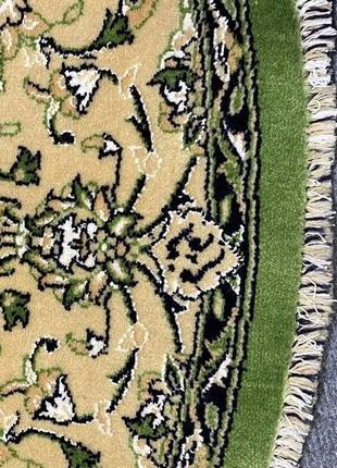 Круглый ковер фаравахар летний сад 148х148 см шерсть и шелк ручная работа