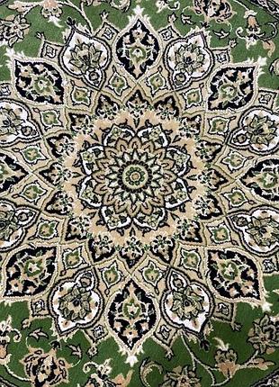 Круглый ковер фаравахар летний сад 148х148 см шерсть и шелк ручная работа