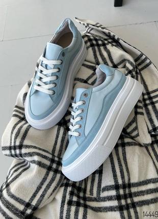 Кеди натуральна шкіра + замша 14449