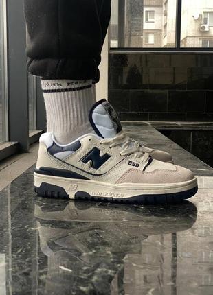 Кроссовки new balance 550 navy blue8 фото