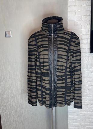 Дизайнерская трикотажная куртка оригинальный пиджак жакет очень большого размера батал basler, xxxl 60-62р