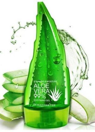 Гель алоэ вера для лица и тела увлажняющий и успокаивающий bioaqua aloe vera 99%, 160 мл