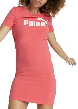 Облегающее платье-футболка essentials puma1 фото