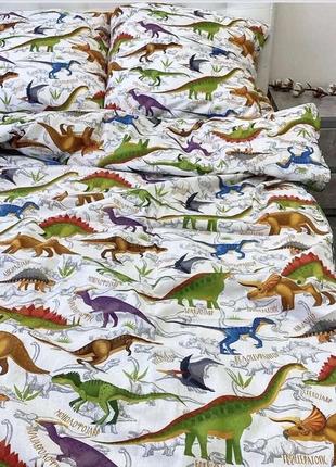 Дитячий комплект постільної білизни з динозаврами