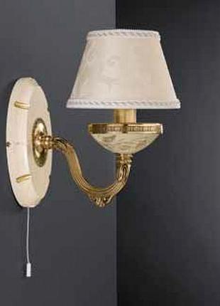 Бра reccagni angelo a 6718/1 золото/ткань/стекло