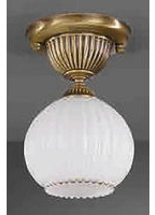 Потолочный светильник reccagni angelo pl 8700/1 bronzo/ vetro bianco