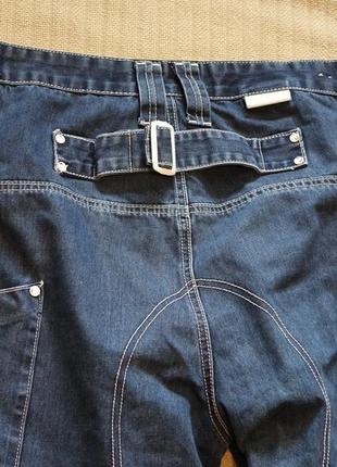 Темно-синие фирменные джинсы с имитацией заниженной посадки soulstar англия. 32 r.7 фото
