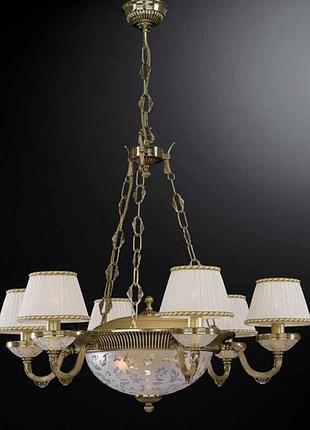 Люстра reccagni angelo l 6502/6+3 золото/стекло/ткань