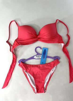 Купальник коралловый пуш ап