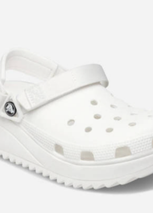 Crocs classic hiker clog white / white белые шлепанцы крокс