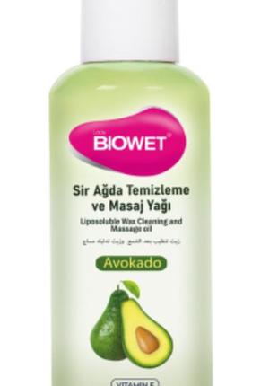 Масло для массажа и после восковой депиляции "авокадо" biowet, 125 мл