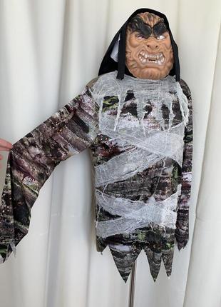 Зомби мумия чудище леший костюм карнавальный с маской