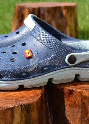 Сабо чоловічі крокси клоги темно-сині clogs3 фото