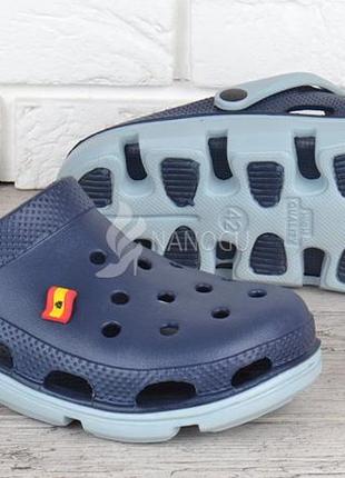 Сабо чоловічі крокси клоги темно-сині clogs4 фото