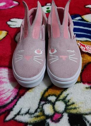 Vans slip-on bunny 36.5 розовые / кеды / женские / детские