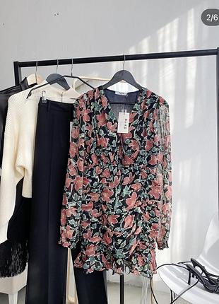 Шифоновое платье в цветочный принт na-kd