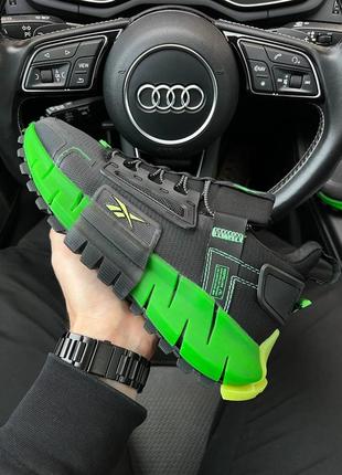 Мужские кроссовки reebok zig kinetica edge black green 44-45