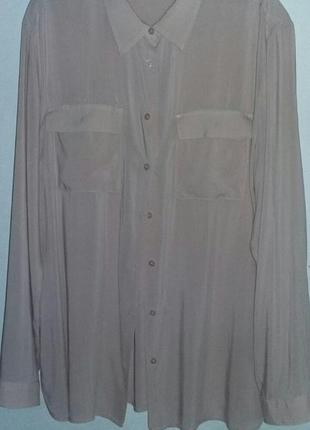 Легкая блуза из вискозы цвета пыльной розы. stil benetton